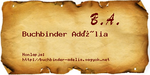 Buchbinder Adélia névjegykártya